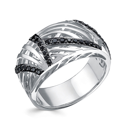 Кольцо из белого золота с бриллиантами