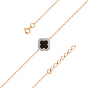 Браслет декоративный из серебра с фианитами