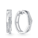 Серьги из белого золота с бриллиантами