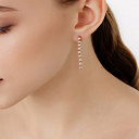 Серьги из красного золота с бриллиантами