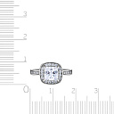 Кольцо из серебра с фианитом