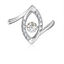 Кольцо из белого золота с бриллиантами