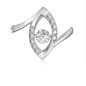 Кольцо из белого золота с бриллиантами