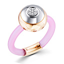 Кольцо из красного золота с бриллиантами