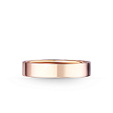 Кольцо обручальное гладкое из красного золота