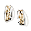 Серьги с английским замком из красного золота с бриллиантами