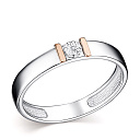 Кольцо из серебра с бриллиантом