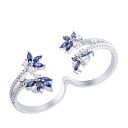 Кольцо из серебра с фианитом