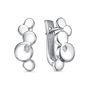 Серьги с английским замком из серебра