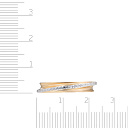 Кольцо из красного золота с фианитом