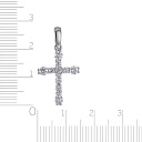 Крест декоративный из белого золота с бриллиантами