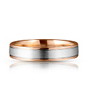 Кольцо обручальное из красного золота с бриллиантами