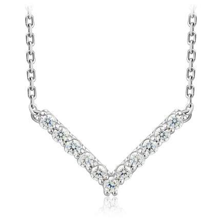 Колье из белого золота с бриллиантами