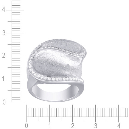 Кольцо из серебра с фианитом