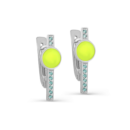 Серьги с английским замком из серебра