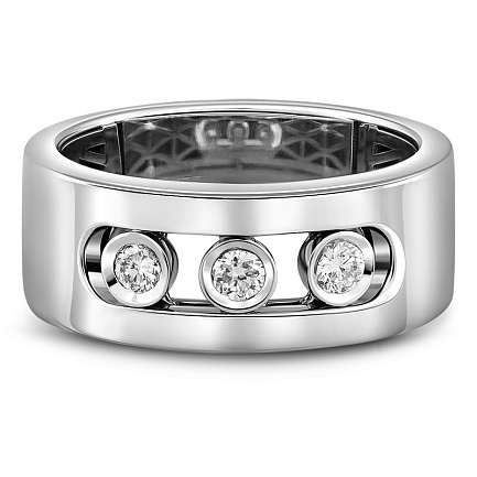 Кольцо из белого золота с бриллиантами