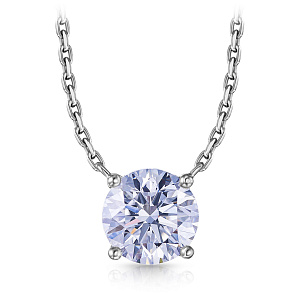 Колье из белого золота с бриллиантом