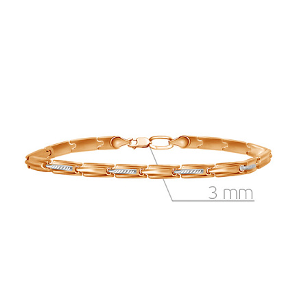 Браслет декоративный из красного золота