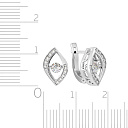 Серьги с английским замком из белого золота с бриллиантами