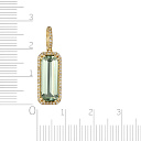 Подвеска из желтого золота с бриллиантами, аметистом