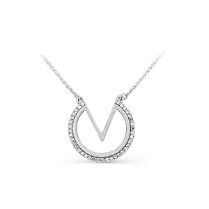 Колье из белого золота с бриллиантами