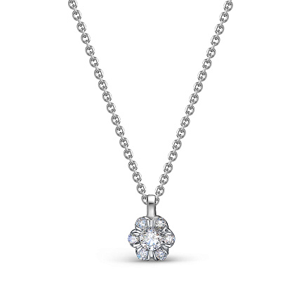 Колье из белого золота с бриллиантами