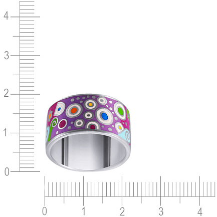 Кольцо из серебра с эмалью