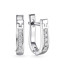 Серьги из белого золота с бриллиантами