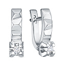 Серьги из белого золота с бриллиантами