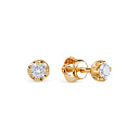 Серьги из красного золота с бриллиантами