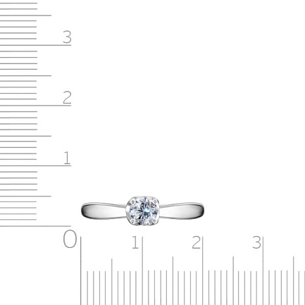 Кольцо из серебра с фианитом