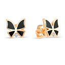 Серьги из красного золота с бриллиантами