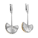 Серьги с английским замком из желтого золота