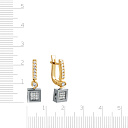 Серьги из желтого золота с бриллиантами