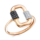 Кольцо из комбинированного золота с бриллиантами