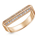 Кольцо из красного золота с бриллиантами