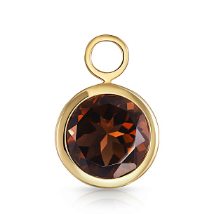 Подвеска из желтого золота с раухтопазом