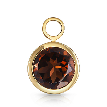 Подвеска из желтого золота с раухтопазом