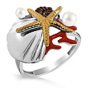 Кольцо из серебра с жемчугом