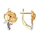 Серьги с английским замком из красного золота
