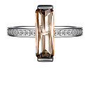 Кольцо из серебра с фианитами