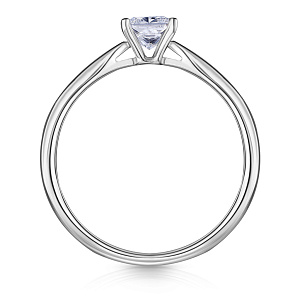 Кольцо из белого золота с бриллиантом