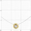 Колье из желтого золота с фианитом