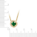 Колье из желтого золота с бриллиантами, изумрудом