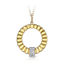 Колье из желтого золота с фианитом