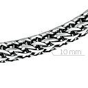 Браслет ручной работы из серебра, плетение бисмарк