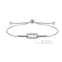 Браслет декоративный из серебра с фианитом