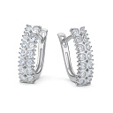 Серьги с английским замком из белого золота