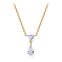 Колье из желтого золота с фианитом