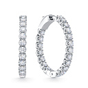 Серьги из белого золота с бриллиантами